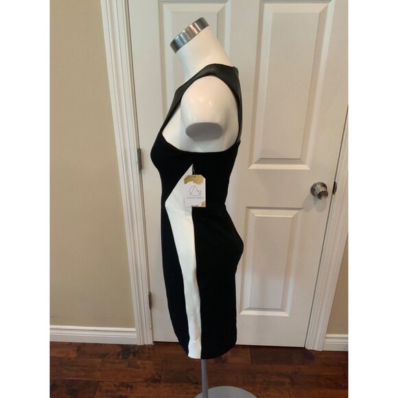 Mason Black & White Colorblock Dress, Size Small - Picture 4 of 6